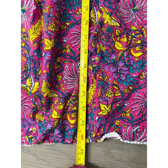 A.T.U.N Girls Floral Ruffle Sleeve Dress Size 6/7 Boho Multicolor Cotton - Picture 6 of 6